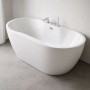 Vasca Da Bagno Free Standing Ovale Acrilico Bianco Lucido 3 misure H 60 cm