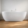 Vasca Da Bagno Free Standing Ovale Acrilico Bianco Lucido 3 misure H 60 cm