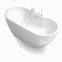 Vasca Da Bagno Free Standing Ovale Acrilico Bianco Lucido 3 misure H 60 cm