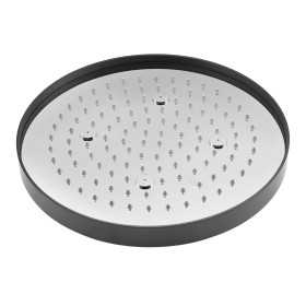 Ogomondo Soffione Doccia Ad Incasso Nero Opaco Tondo Diametro 300 mm a Pioggia