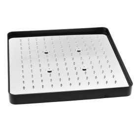 Soffione doccia ad Incasso Nero Opaco Quadrato cm 30x30 Centimetri a Pioggia