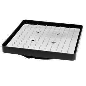 Soffione doccia a Led ad Incasso Nero Opaco Quadrato cm 30x30 con telecomando