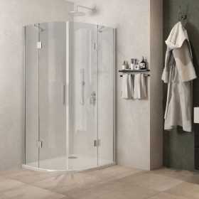 Box Doccia Semicircolare Angolare Ginestra 78-80x78-80xH 195 Cristallo 8 mm