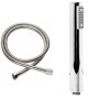Doccetta Monogetto Anticalcare Abs Cromato + Tubo Flessibile Acciaio Inox Estensibile cm 150 Doccia