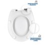 Sedile Termoplastico Bianco Lucido Per Serie Dark Con Chiusura Rallentata