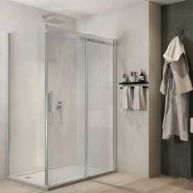 Ix Box Shower Lato fisso Calla LF116 Cristallo 6 millimetri Chrome