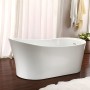 Vasca da bagno free Standing Bianca con Piletta e Troppopieno cm 170