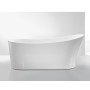 Vasca da bagno free Standing Bianca con Piletta e Troppopieno cm 170