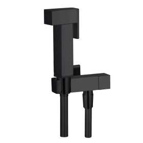 Kit Idroscopino Nero Quadro Doccetta Per Wc Portatile Shut-Off Monogetto Con Leva
