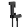 Kit Idroscopino Nero Quadro Doccetta Per Wc Portatile Shut-Off Monogetto Con Leva