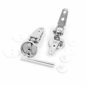 Cerniere Cromate per Sedile Copri WC con Kit di Fissaggio Ogomondo