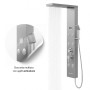 Colonna Doccia York Acciaio 4 Funzioni Display Controllo Temperatura 2 Finiture