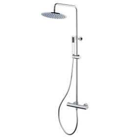Colonna Doccia Sand In Ottone Cromato Design Tondo Termostatica
