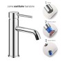 Miscelatore Monocomando Jazz per Lavabo Installazione Rapida Acqua Calda Fredda