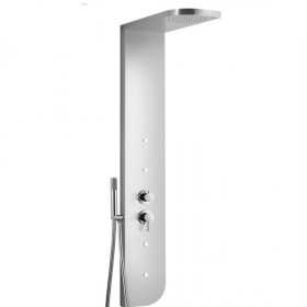 Colonna Doccia 005B Acciaio Inox Con 3 Funzioni 4 Bocchette Idro Lombari H150