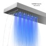 Colonna Pannello Doccia Shine-1 Cromo 4 Funzioni Luce Display Temperatura Cromo 