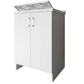 Lavatoio Nobilitato Vasca Resina Asse Lavaggio 45x50x85 cm Doppia Anta 7002AK