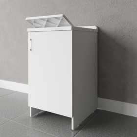 Mobile Lavanderia Bianco Lavabo Resina 45x50x85 Asse Lavaggio cm Anta Singola