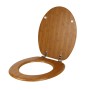 Ogomondo Sedile Copri Water Universale Bamboo MDF Legno Pesante Acero Scuro