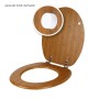 Ogomondo Sedile Copri Water Universale Bamboo MDF Legno Pesante Acero Scuro