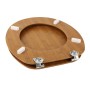 Ogomondo Sedile Copri Water Universale Bamboo MDF Legno Pesante Acero Scuro