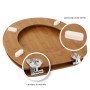 Ogomondo Sedile Copri Water Universale Bamboo MDF Legno Pesante Acero Scuro