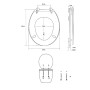 Ogomondo Sedile Copri Water Universale Bamboo MDF Legno Pesante Acero Scuro