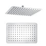 Soffione Doccia Rettangolare Acciaio Inox 200x300x4 Mm Spessore Effetto Pioggia Bagno