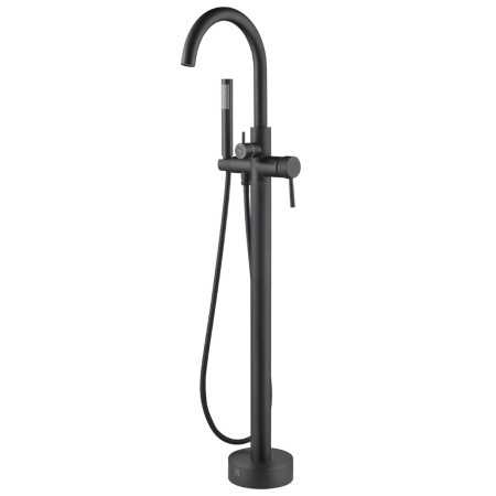 Ogomondo Miscelatore a Pavimento Per Vasca Freestanding Black Mumbai in Ottone