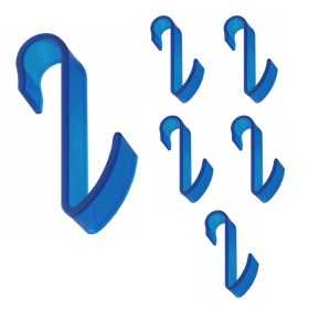 Pika Shop 6 PZ Appendino per Termoarredo Tubo orizzontale Modello Hook Azzurro