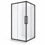 Ogomondo Box Doccia Angolare Corner Black Nero Cristallo 6mm 70x80xh195 cm