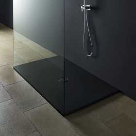 Piatto Doccia Flat In Porcellana Nera Opaca Per Un Design Moderno Spessore cm 3
