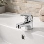 Miscelatore Rubinetto Europa per Lavabo in Ottone Colore Cromato con Piletta