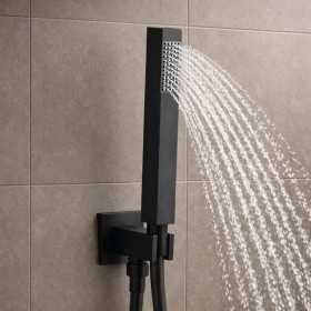 Kit Doccia Con Presa Acqua E Doccetta Nera Opaca