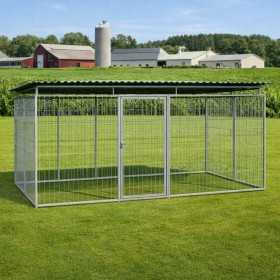 Box per Cani da Esterno Coperto con Zincatura a Caldo da 400x200x Altezza 180 Cm