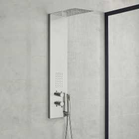 Colonna Doccia 3 Funzioni Acciaio Inox Bocchetta Idro Lombare 20x50x110 cm