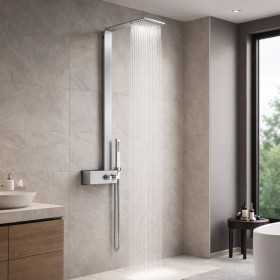 Colonna Doccia Acciaio Inox Spazzolato 2 Funzioni Top Acciaio Inox L40xP42xH120 015