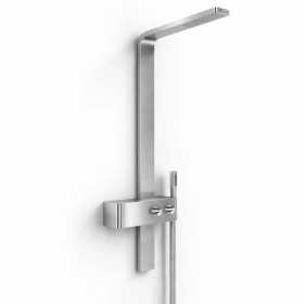 Colonna Doccia 016 Acciaio Inox Incasso Spazzolato 2 Funzioni Top L50xP47xH130