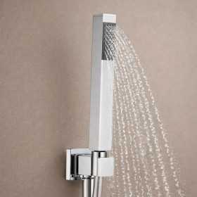 Set Doccia Quadrato In Ottone Cromato Design Moderno E Elegante