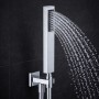 Set Doccia Rettangolare In Ottone Cromato Con Flessibile 150 cm