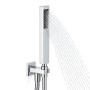 Set Doccia Rettangolare In Ottone Cromato Con Flessibile 150 cm