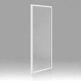 Lato Fisso per Box Doccia Corner Bianco Cristallo Temprato Trasparente e Serigrafato
