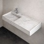 Lavabo Consolle Sospeso Astrid In Artificial Stone Colore Bianco Venato
