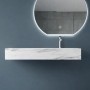 Lavabo Consolle Sospeso Astrid In Artificial Stone Colore Bianco Venato