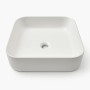 Lavabo D'appoggio Ceramica Bianco Quadrato Lavandino Bagno dimensioni cm 38,5x38,5x14