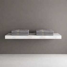 Mensola Inferiore Lavabo Consolle Sospeso Astrid In Artificial Stone Colore Bianco Venato