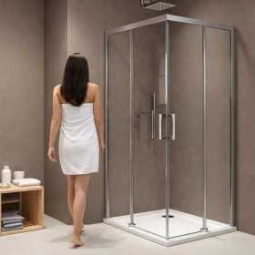 Lato Cabina Angolare Camelia Con Ante Scorrevoli Cm 80