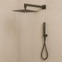 Set Per Doccia Soffione Quadro In Acciaio Inox 25x25 Millimetri Canna Di Fucile Set Per Doccia Soffione Quadro In Acciaio Inox 25x25 Millimetri Canna Di Fucile