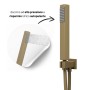 Set Per Doccia Soffione Quadro In Acciaio Inox 25x25 Millimetri Color Oro 