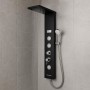 Colonna Pannello Doccia Shine-1 Black 4 Funzioni Luce Display Temperatura Nero